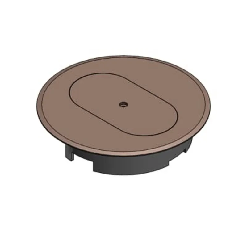 Round Duplex Receptacle Cover, Diameter: 5", Non-Metallic