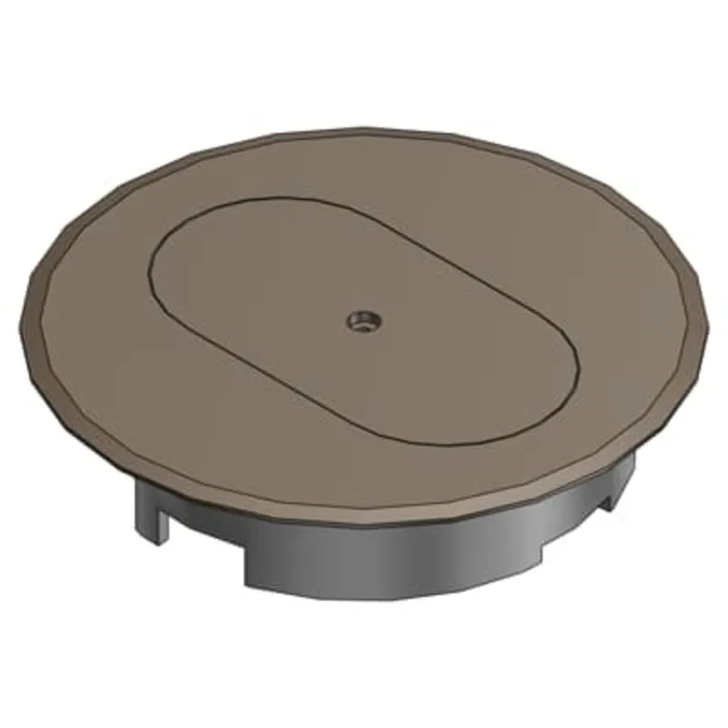 Round Duplex Receptacle Cover, Diameter: 5", Non-Metallic