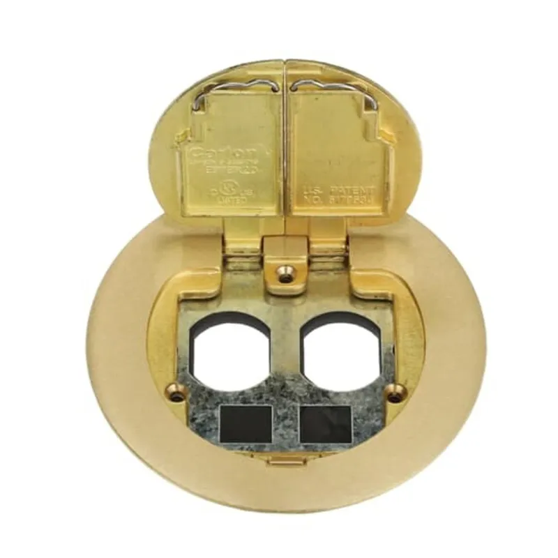 Round Cover, Diameter: 5", Type: Dual Service, Brass