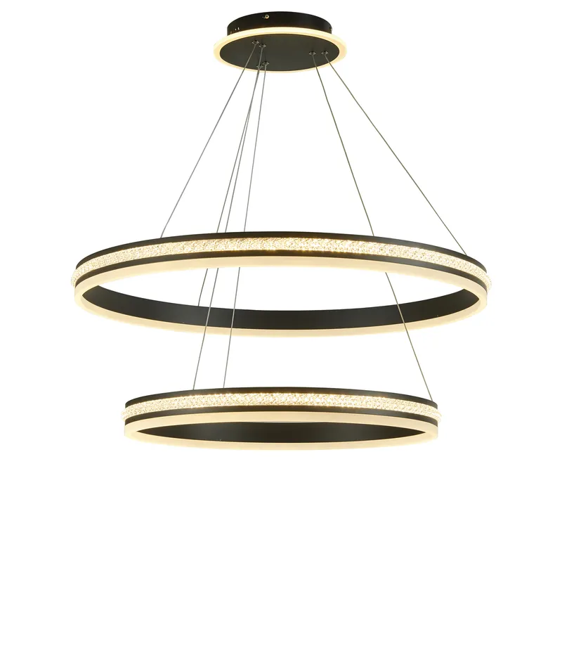 Aurora LED 32 inch Black Dining Chandelier Ceiling Light