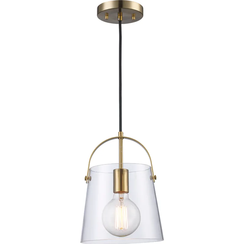 Curry 1 Light 8 inch Antique Gold Bell Mini Pendant Ceiling Light