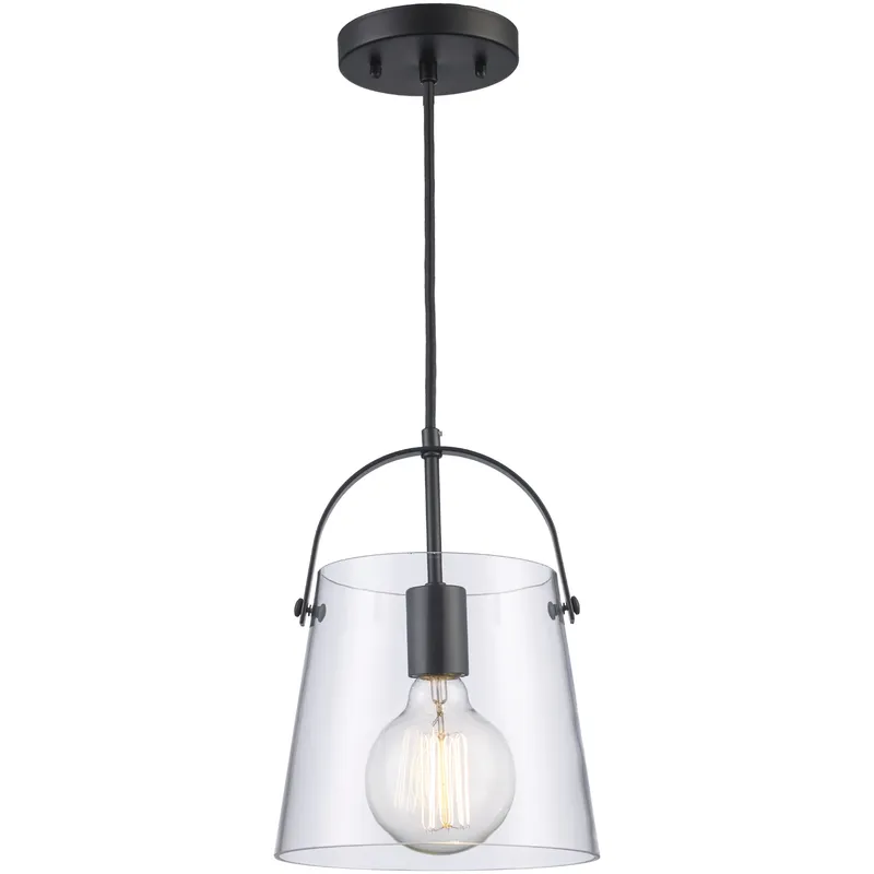 Curry 1 Light 8 inch Black Bell Mini Pendant Ceiling Light