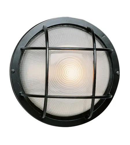 Aria 1 Light 8 inch Black Outdoor Bulkhead
