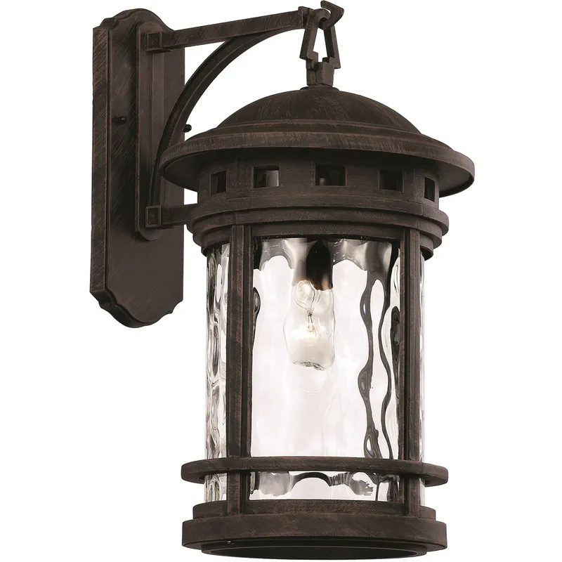 Boardwalk 1 Light 20 inch Rust Outdoor Wall Lantern