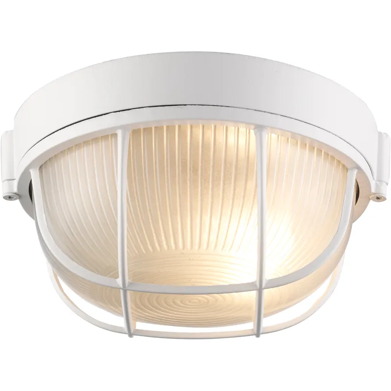 Aria 1 Light 8 inch White Outdoor Bulkhead