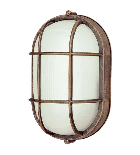Aria 1 Light 11 inch Rust Outdoor Bulkhead
