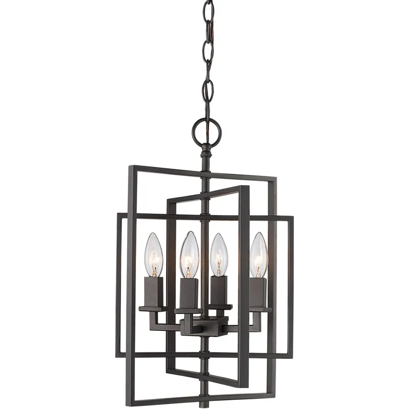 El Capitan 4 Light 14 inch Rubbed Oil Bronze Pendant Ceiling Light