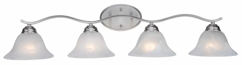 Hollyslope 4 Light 35 inch Brushed nickel Vanity Bar Wall Light
