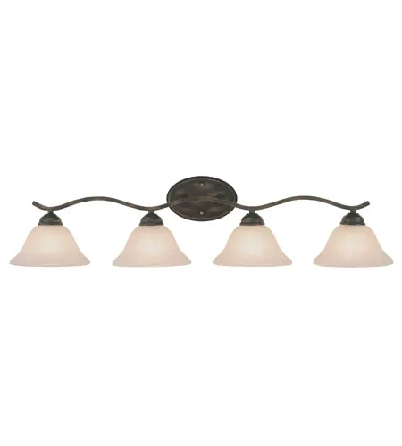 Hollyslope 4 Light 35 inch Rubbed Oil Bronze Vanity Bar Wall Light