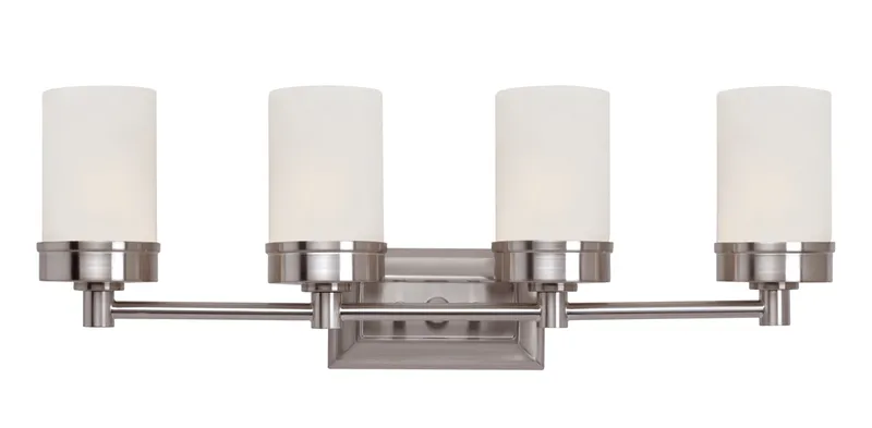 Fusion 4 Light 28 inch Brushed Nickel Vanity Bar Wall Light