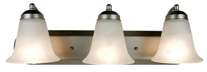 Rusty 3 Light 24 inch Brushed Nickel Vanity Bar Wall Light