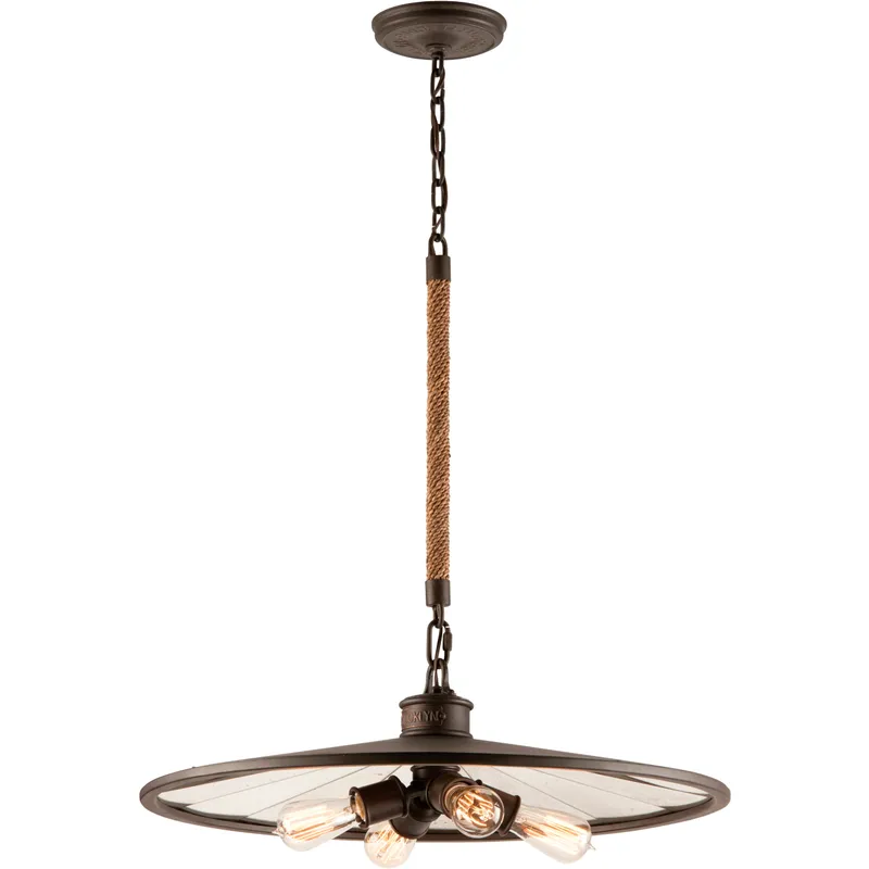 Brooklyn 4 Light 26 inch Heritage Bronze Chandelier Ceiling Light