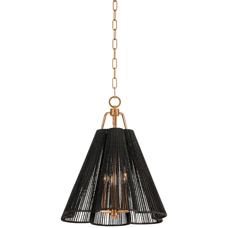 Sonoma 3 Light 18 inch Patina Gold Leaf Pendant Ceiling Light