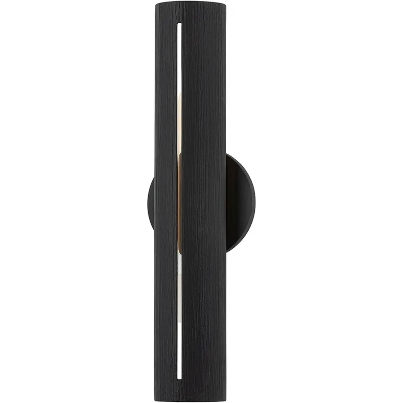 Brandon 2 Light 3 inch Textured Black ADA Wall Sconce Wall Light in Textured Black and Soft Black Combo