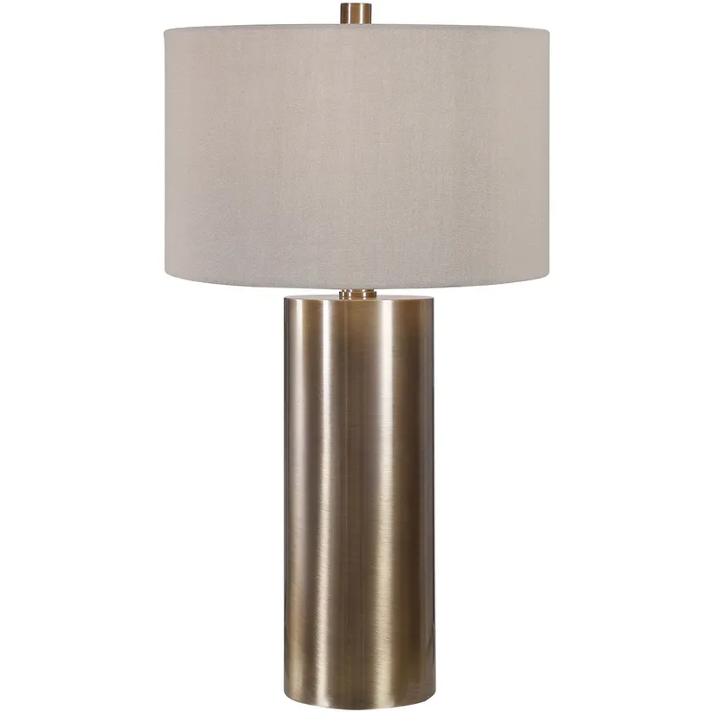 Taria 32 inch 150 watt Brushed Brass Table Lamp Portable Light