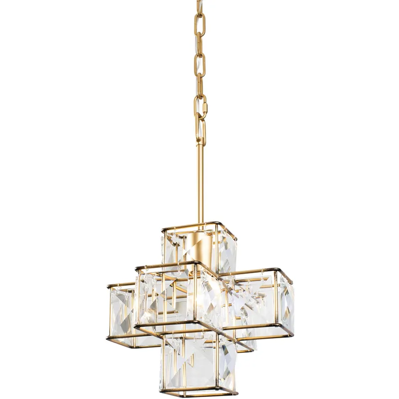 Cubic 1 Light 11.5 inch Calypso Gold Pendant Ceiling Light