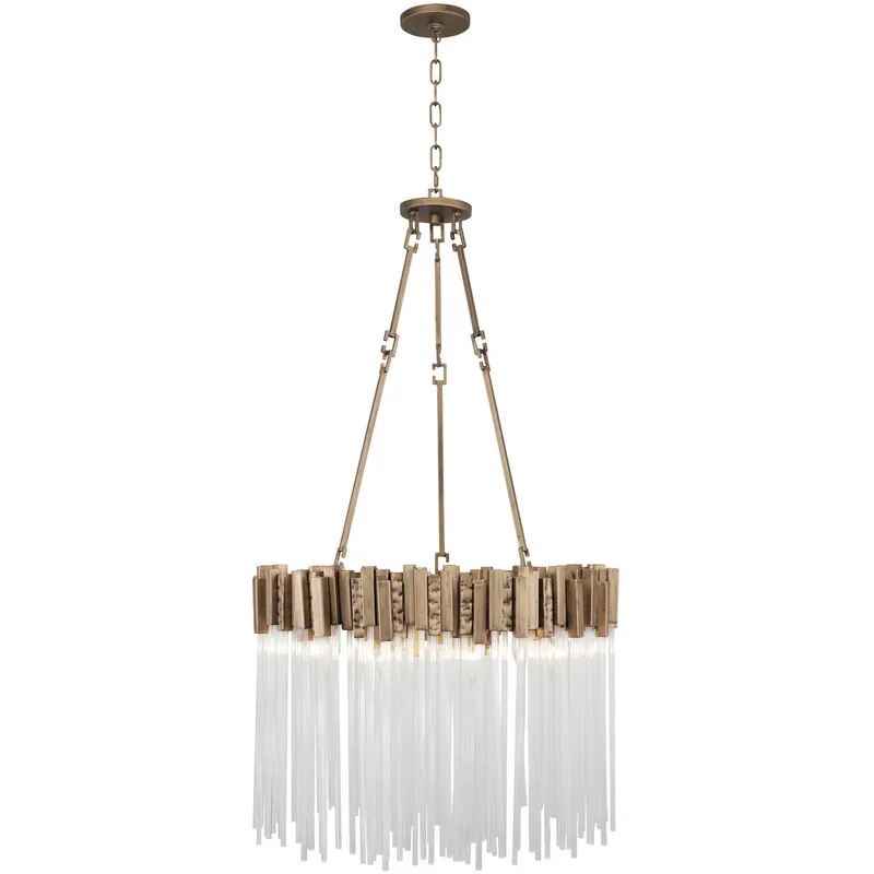 Matrix 6 Light 18.5 inch Havana Gold Pendant Ceiling Light