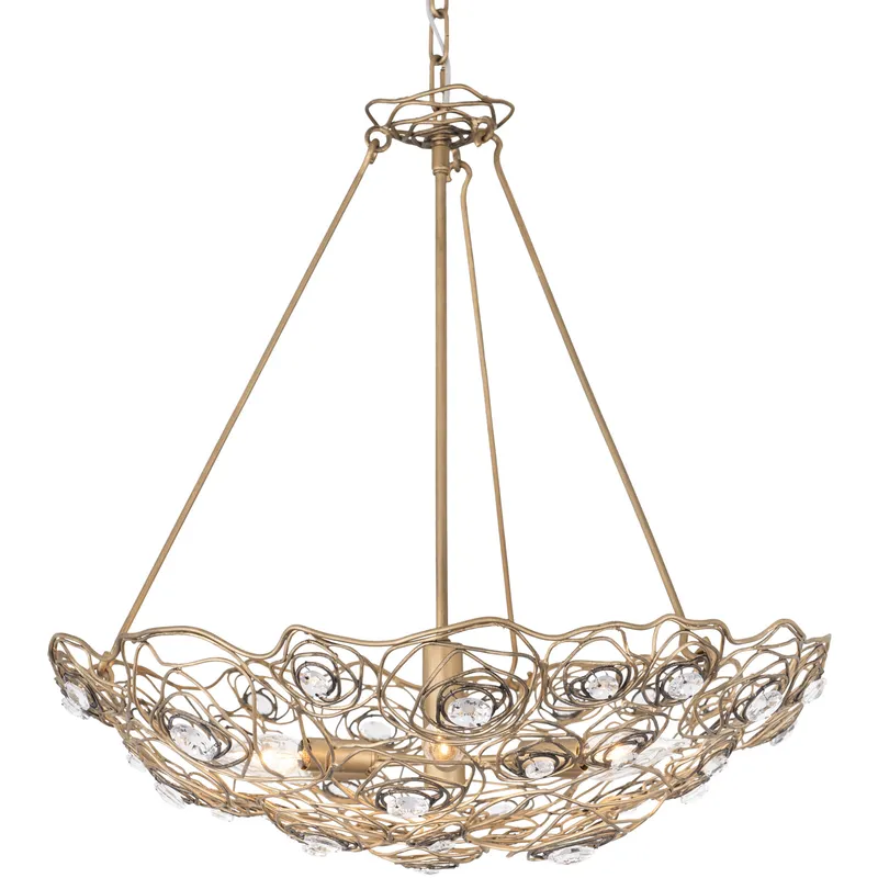 Ethereal Rose 6 Light 24 inch Havana Gold Ombre Pendant Ceiling Light