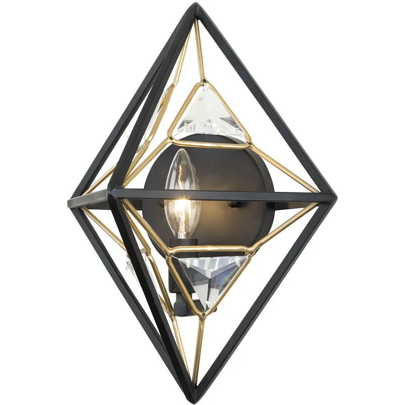 Marcia 1 Light 10.5 inch Matte Black and French Gold Wall Sconce Wall Light