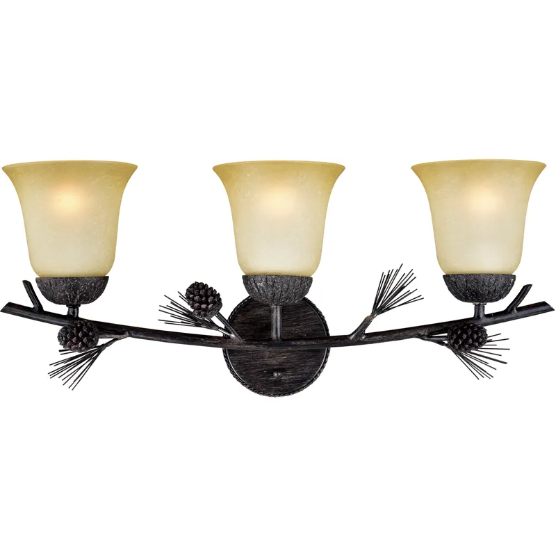 Sierra LED 24 inch Black Walnut Bathroom Light Wall Light