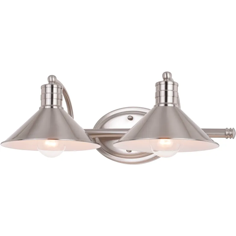 Akron LED 18 inch Satin Nickel and Matte White Bathroom Light Wall Light in 2