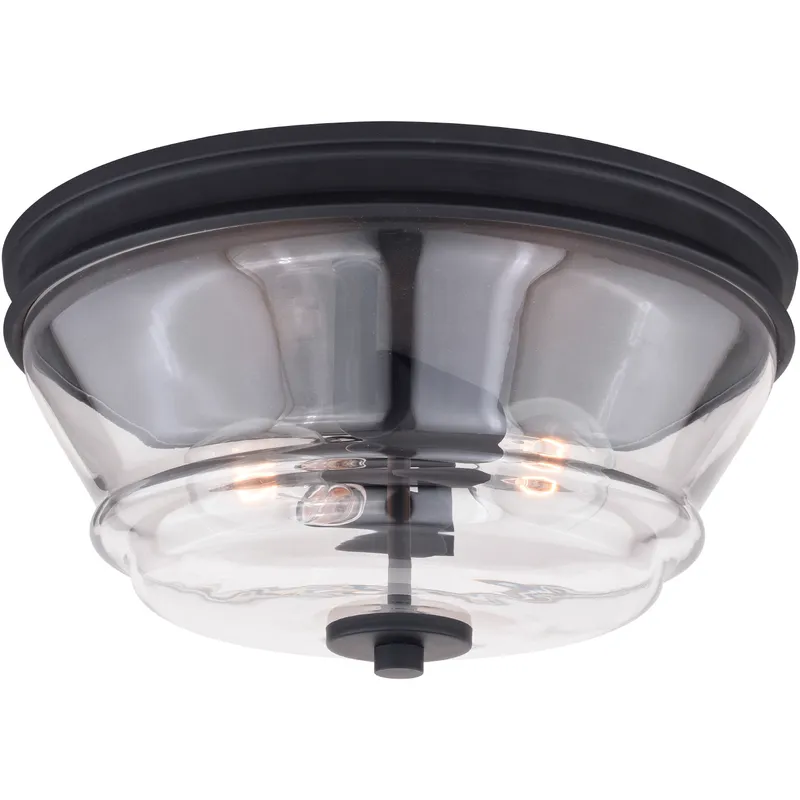 Toledo LED 13 inch Matte Black Flush Mount Ceiling Light
