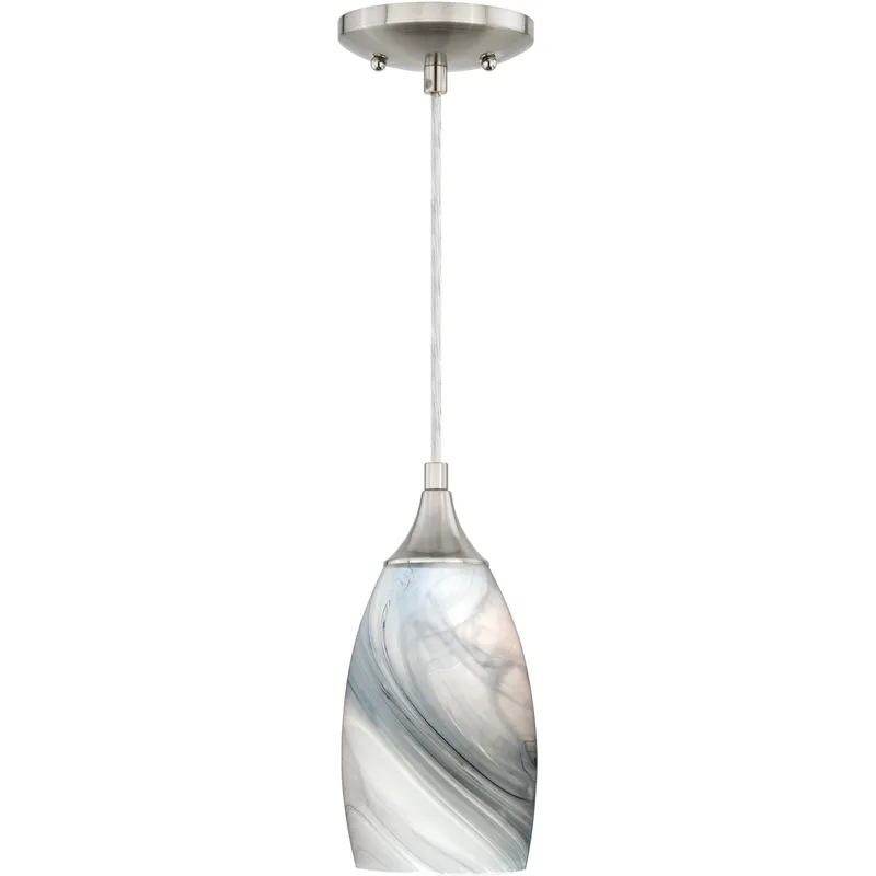 Milano LED 4.75 inch Satin Nickel Mini Pendant Ceiling Light