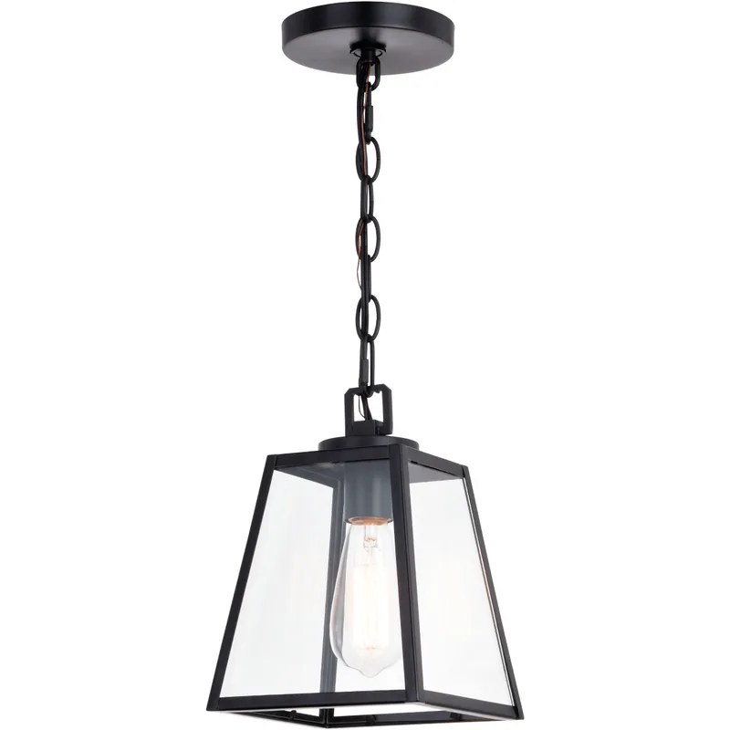 Grant LED 7 inch Black Mini Pendant Ceiling Light in Matte Black