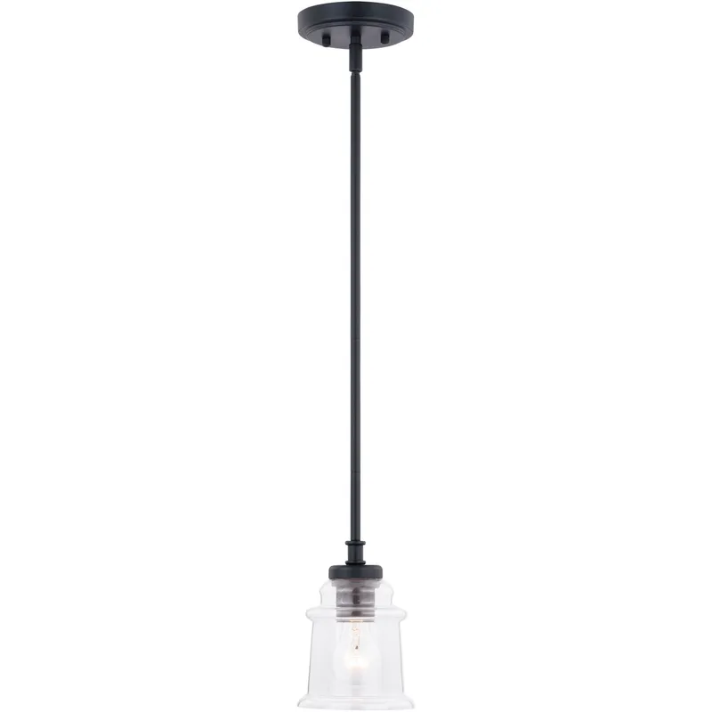 Toledo LED 5.25 inch Matte Black Mini Pendant Ceiling Light
