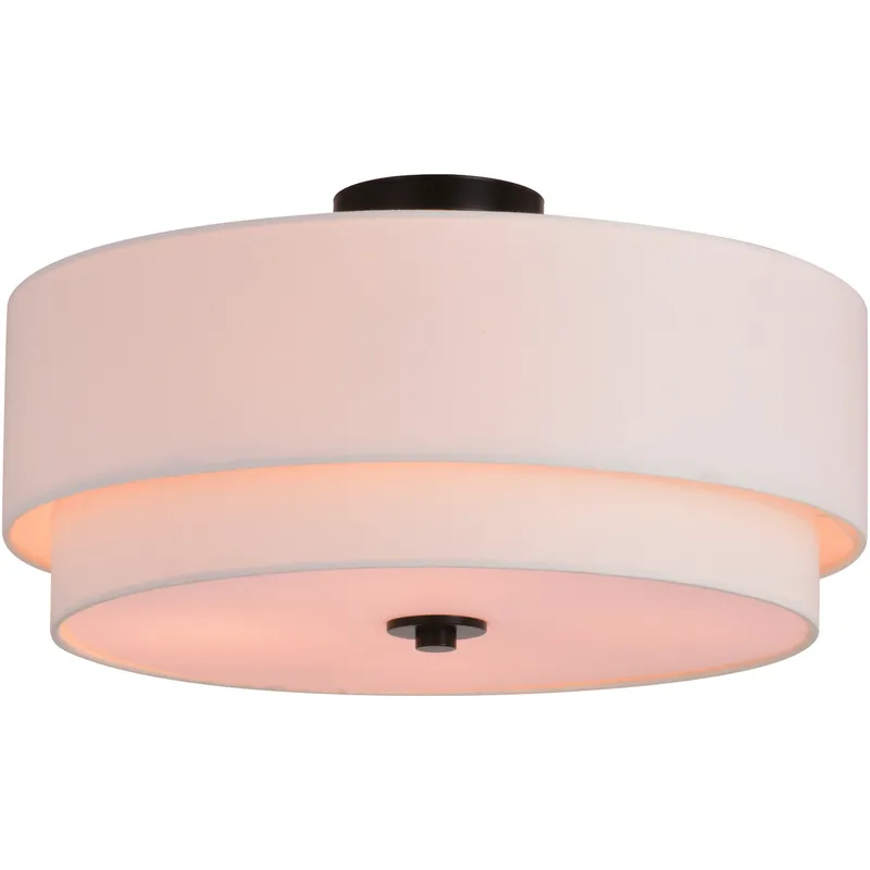 Burnaby LED 20.5 inch Black Semi-Flush Mount Ceiling Light