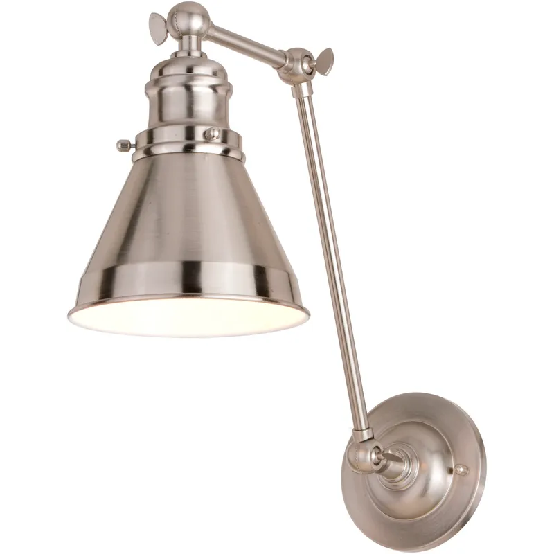 Alexis LED 6 inch Satin Nickel and Matte White Wall Light