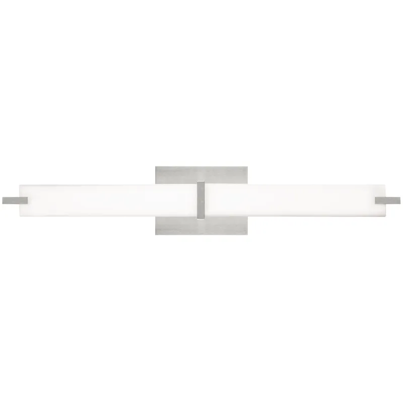 Sean Lavin Metro LED 25.8 inch Chrome Bath Light Wall Light in White Glass, LED 90 CRI 2700K 277V, Integrated LED
