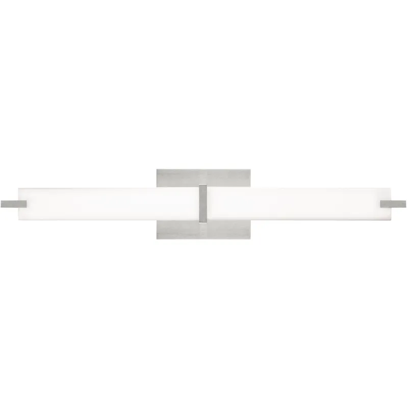 Sean Lavin Metro LED 25.8 inch Satin Nickel Bath Light Wall Light in LED 90 CRI 3000K, White Acrylic, Integrated LED