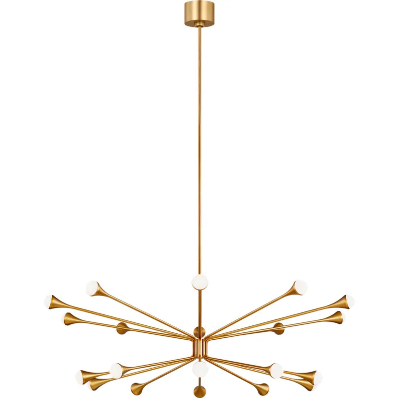 Sean Lavin Lody LED 48 inch Aged Brass Chandelier Ceiling Light, Integrated LED