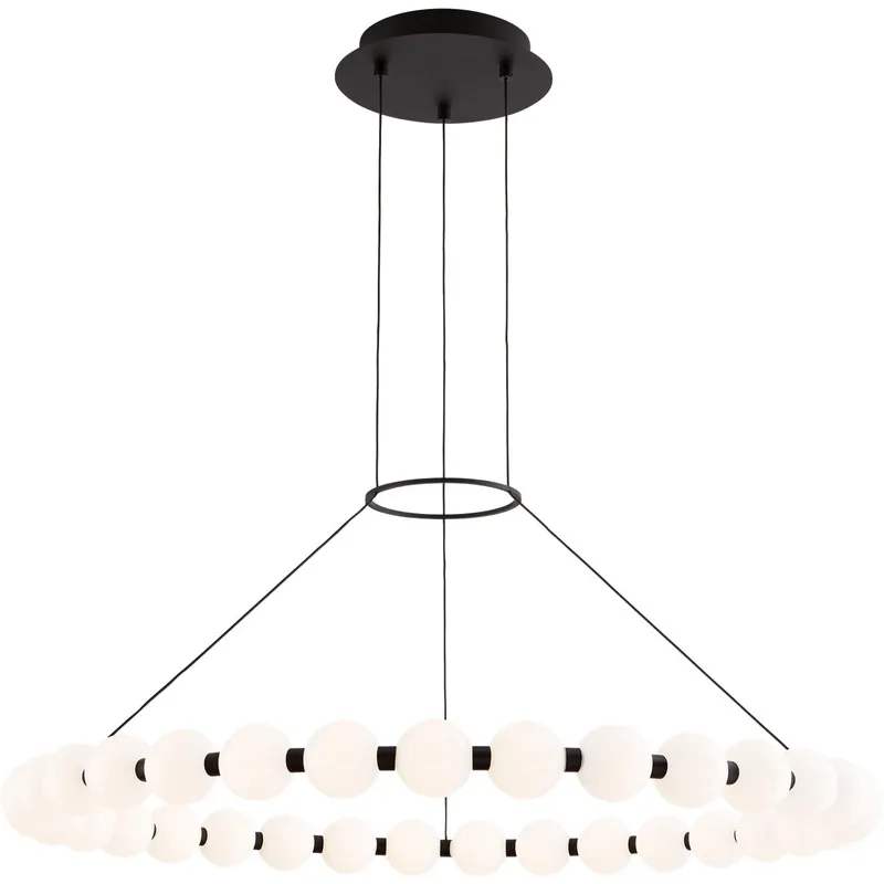 Sean Lavin Orbet LED 36.1 inch Nightshade Black Chandelier Ceiling Light, Integrated LED