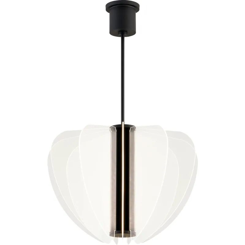 Sean Lavin Nyra LED 27.4 inch Nightshade Black Chandelier Ceiling Light, Integrated LED