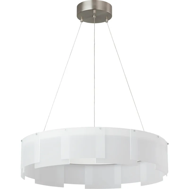 Sean Lavin Stratos LED 30.6 inch Frost/Satin Nickel Chandelier Ceiling Light, Integrated LED