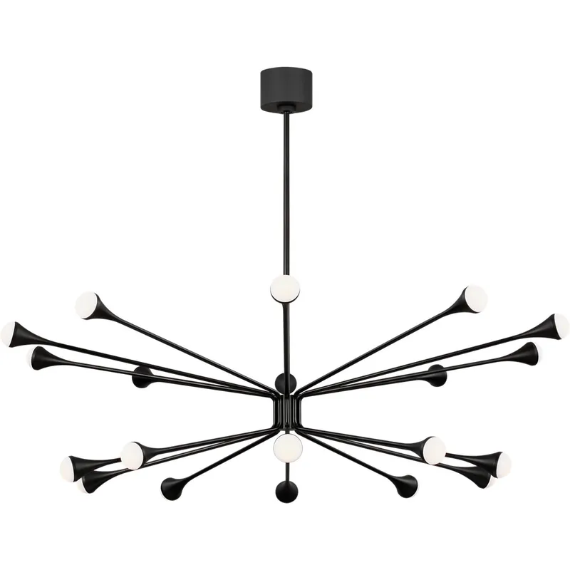 Sean Lavin Lody LED 48 inch Matte Black Chandelier Ceiling Light, Integrated LED