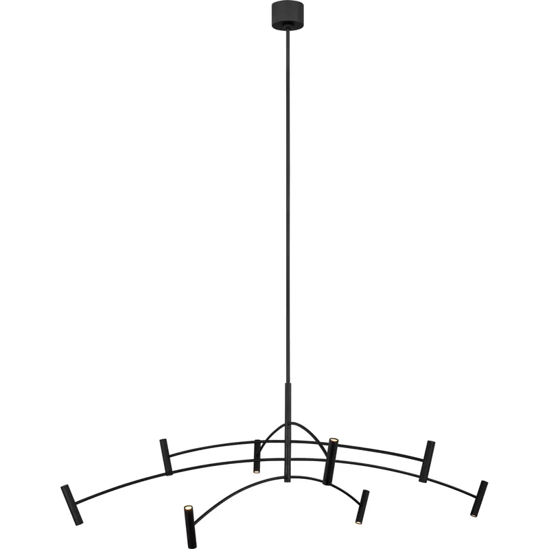 Sean Lavin Aerial LED 60.1 inch Matte Black Chandelier Ceiling Light, Integrated LED