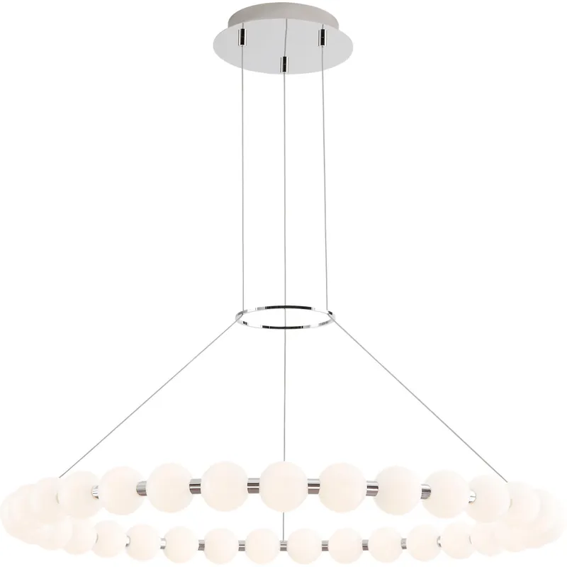 Sean Lavin Orbet LED 36.1 inch Polished Nickel Chandelier Ceiling Light, Integrated LED