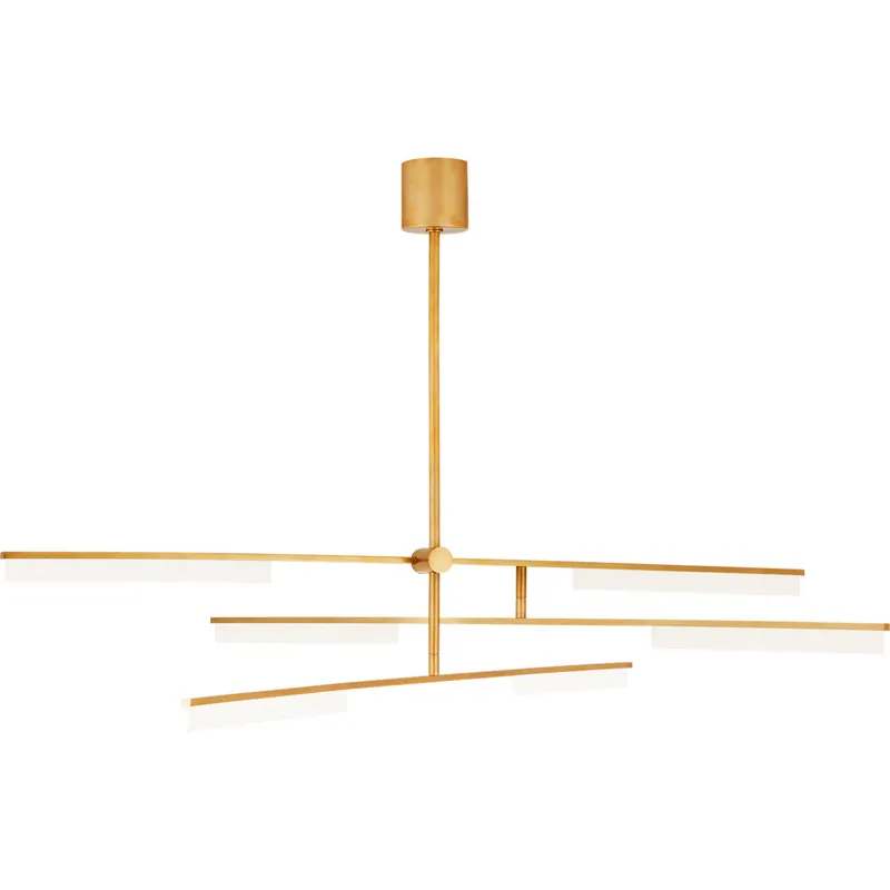 Sean Lavin Klee LED 56.1 inch Natural Brass Chandelier Ceiling Light, Integrated LED