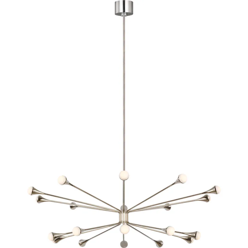Sean Lavin Lody LED 48 inch Polished Nickel Chandelier Ceiling Light, Integrated LED