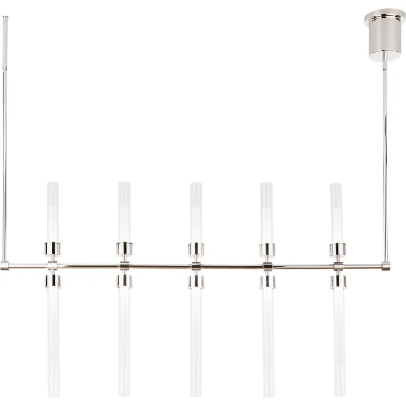 Sean Lavin Linger LED Polished Nickel Linear Suspension Ceiling Light, Integrated LED