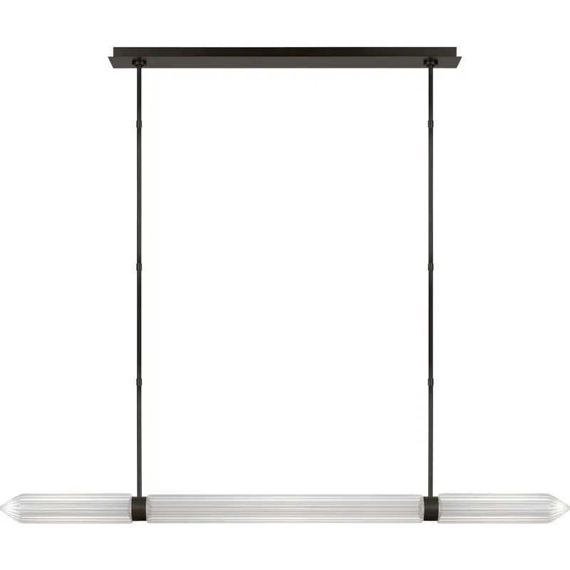 Avroko Langston 1 Light 61 inch Plated Dark Bronze Linear Chandelier Ceiling Light in 120V