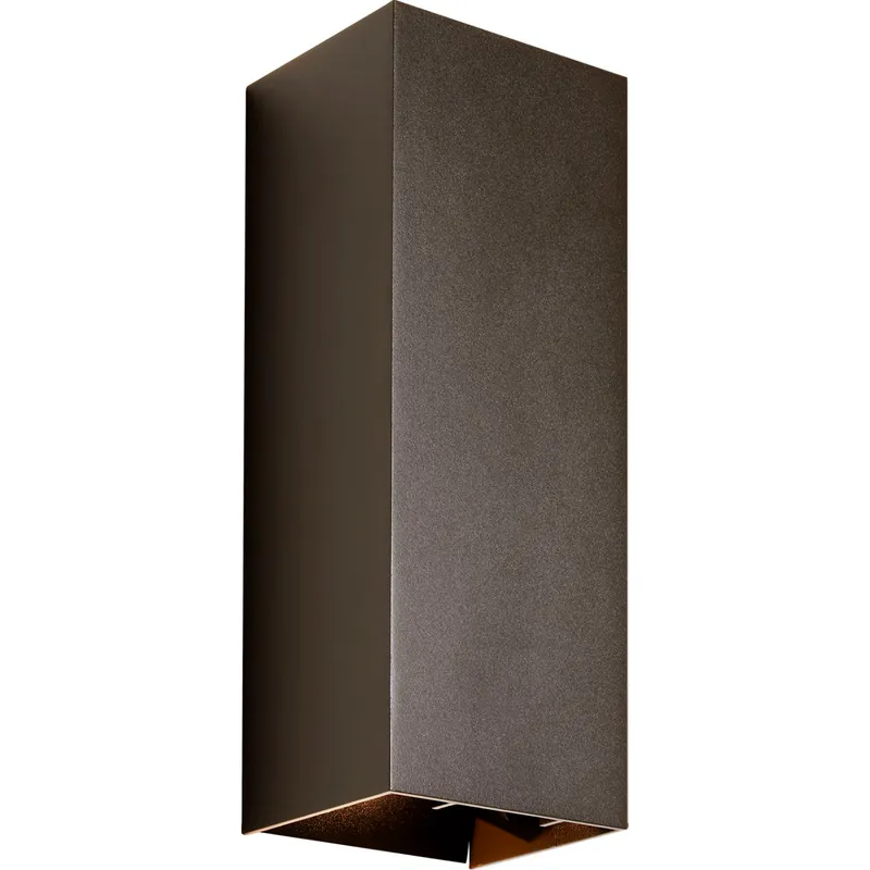 Vex LED 12 inch Bronze Outdoor Wall Light in Uplight/Downlight, Integrated LED