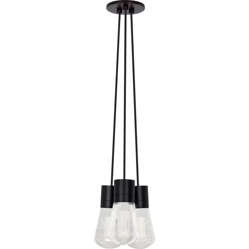 Sean Lavin Alva LED 3.6 inch Black Pendant Ceiling Light in LED 90 CRI 3000K, Black Cord, Integrated LED