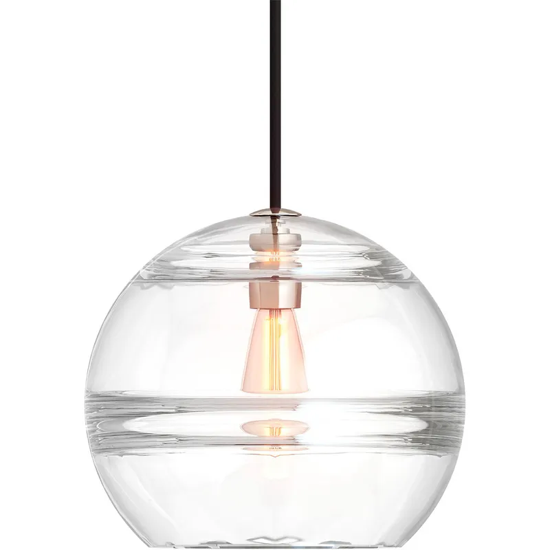 Sean Lavin Sedona LED 12.4 inch Satin Nickel Pendant Ceiling Light in LED 90 CRI 2700K, Clear Glass