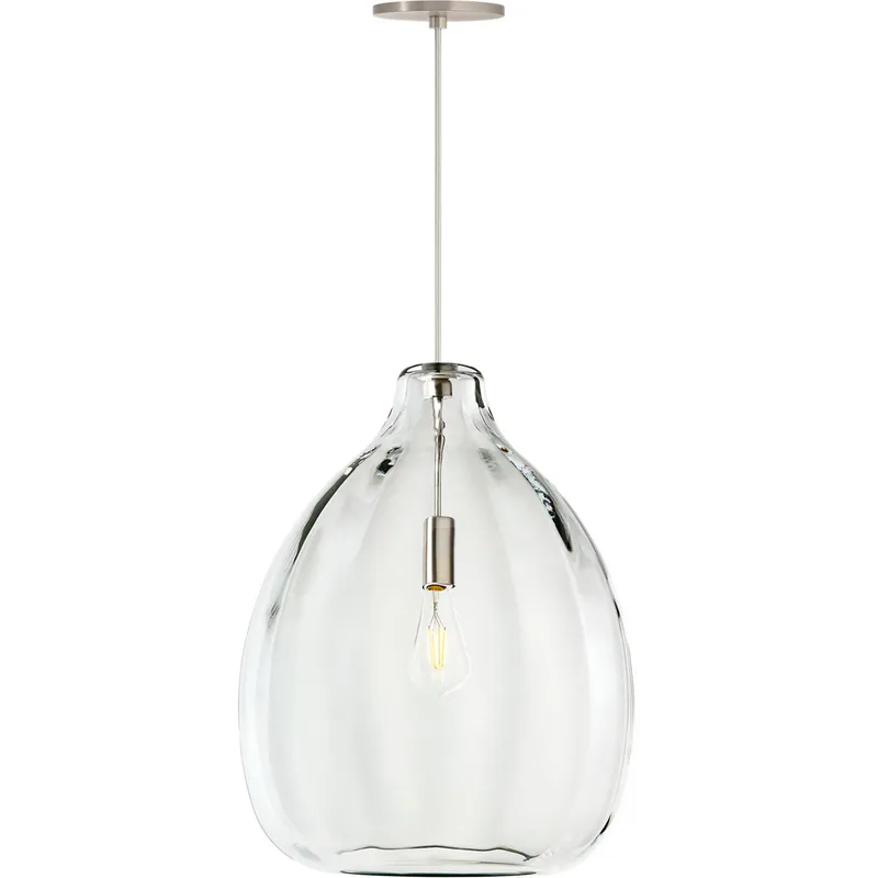 Harper 1 Light 16 inch Satin Nickel Pendant Ceiling Light in Incandescent, Clear Glass