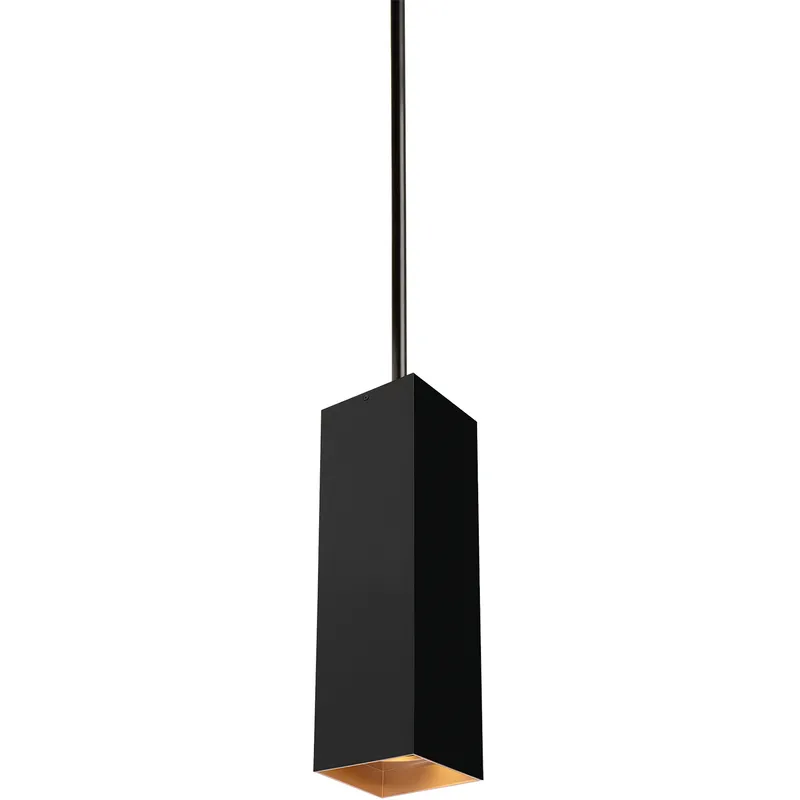 Sean Lavin Exo LED 5.2 inch Gold Haze Pendant Ceiling Light in LED 90 CRI 3000K, 20 Degree, Matte Black/Gold Haze, 24 inch, Integrated LED