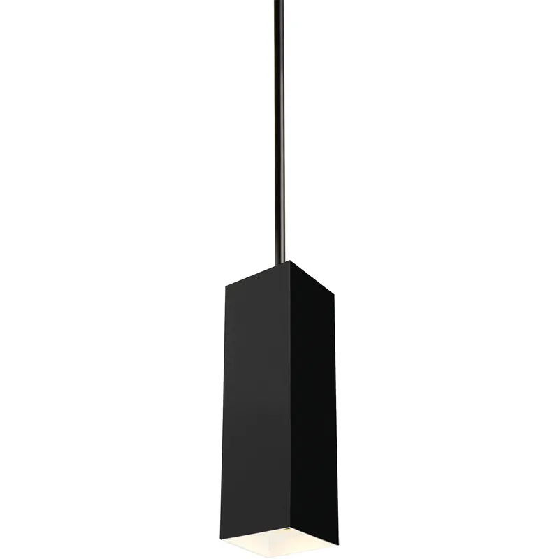 Sean Lavin Exo LED 5.2 inch White Pendant Ceiling Light in 30 Degree, LED 90 CRI 3500K, Matte Black/White, 48 inch, Integrated LED